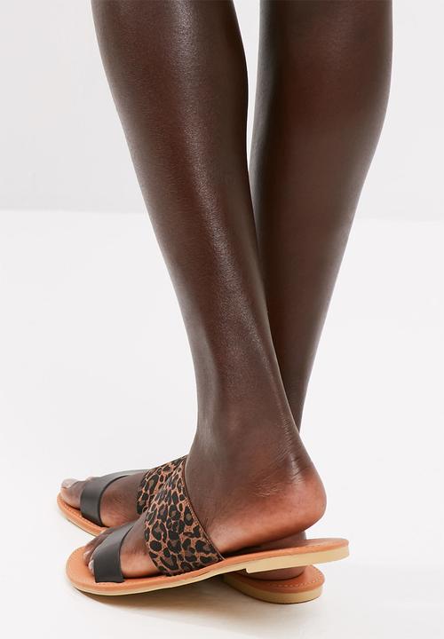 dailyfriday - Double slide sandal - leopard