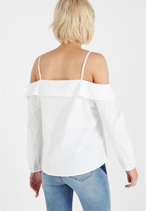 Cotton On - Hayley cold shoulder poplin top