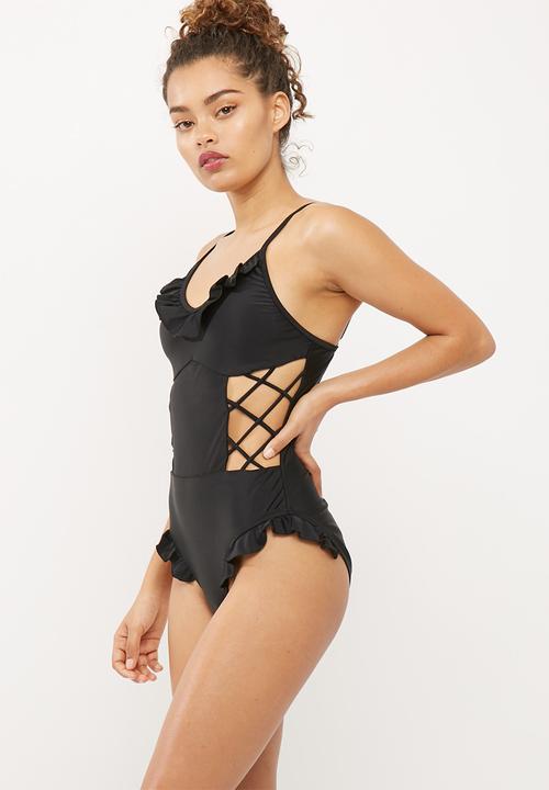 missguided ruffle swimsuit