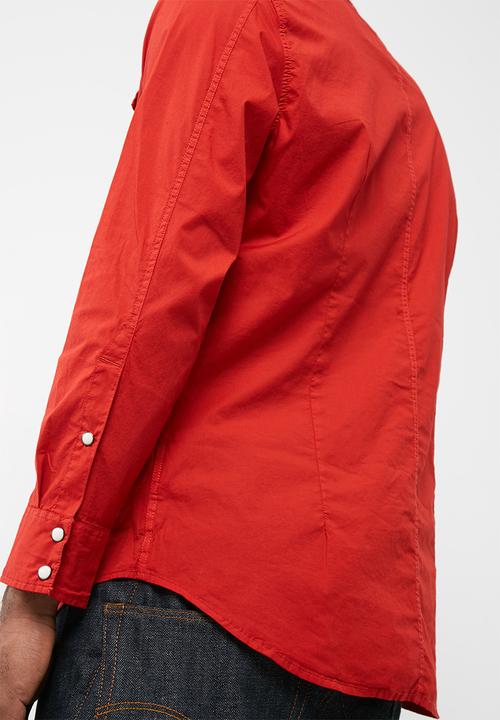G-STAR - Office stretch poplin shirt - red
