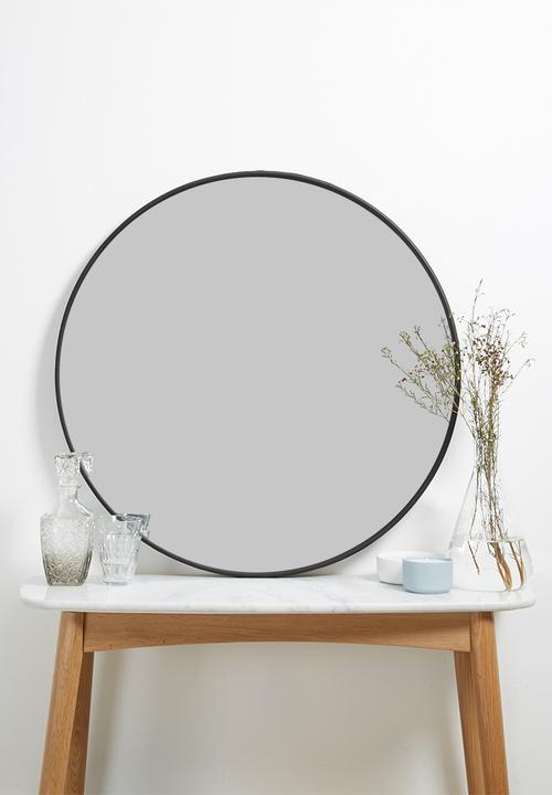 Sixth Floor - Iron round mirror - large 70cm dia