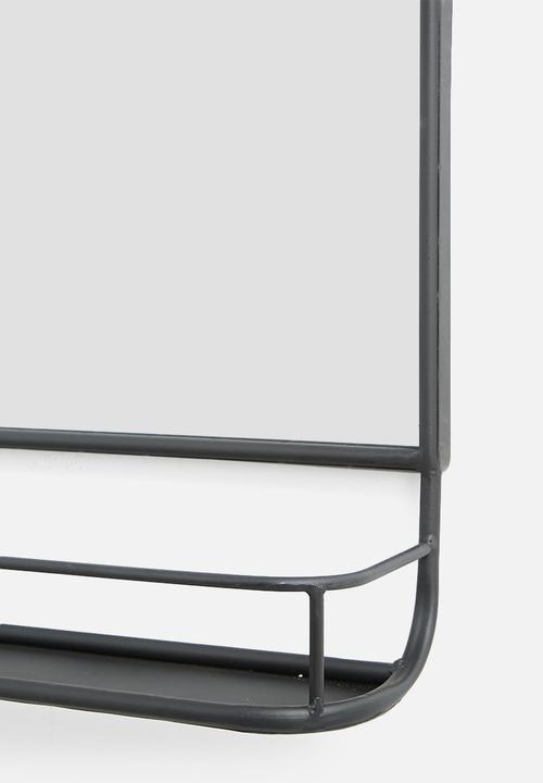 Sixth Floor - Iron shelf mirror