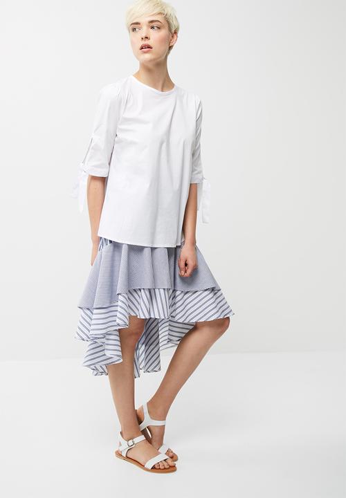 dailyfriday - Poplin blouse with tie sleeve