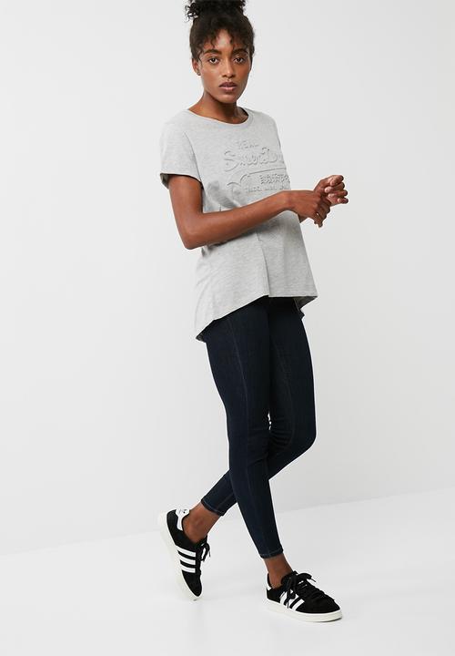 Superdry. - Vintage logo embossed BF tee