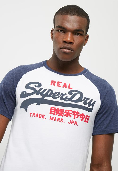 Superdry. - Vintage logo raglan tee