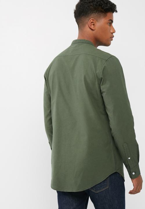 basicthread - Regular fit mandarin oxford shirt
