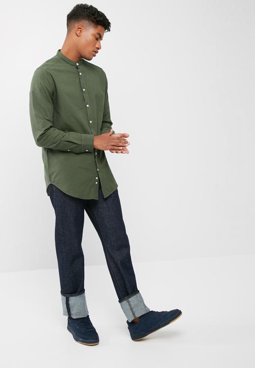 basicthread - Regular fit mandarin oxford shirt