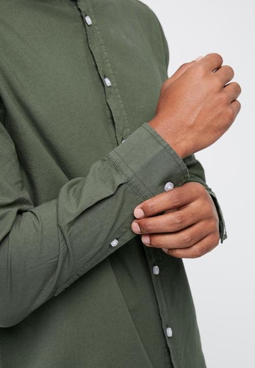 basicthread - Regular fit mandarin oxford shirt