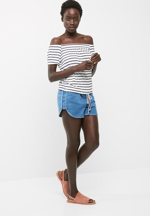 dailyfriday - Off the shoulder drawcord top