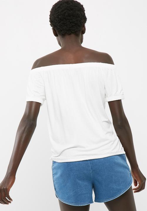dailyfriday - Off the shoulder drawcord top