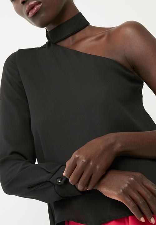 dailyfriday - One shoulder choker blouse