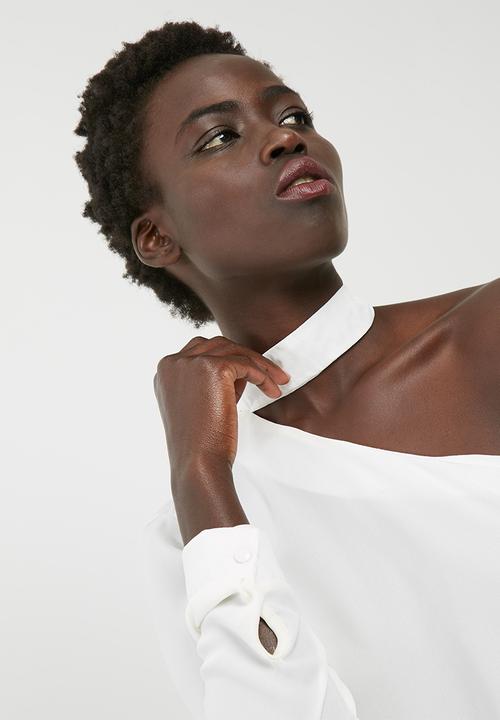 dailyfriday - One shoulder choker blouse