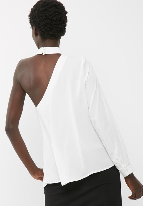 dailyfriday - One shoulder choker blouse