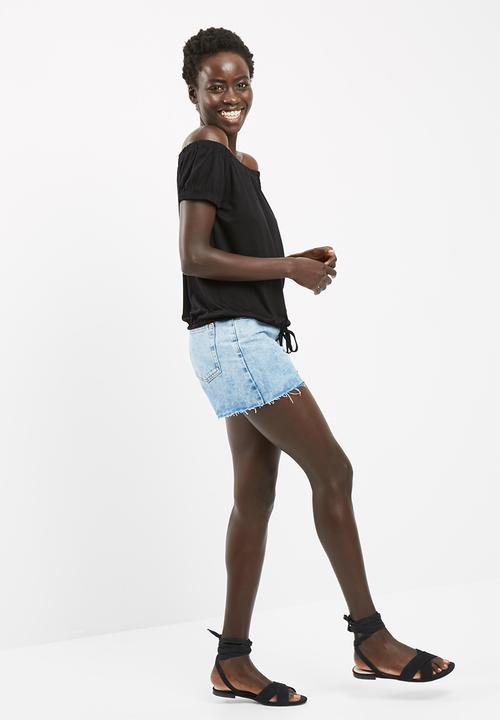 dailyfriday - Off the shoulder drawcord top