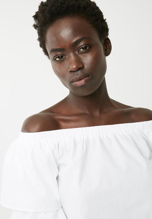 dailyfriday - Off the shoulder poplin blouse
