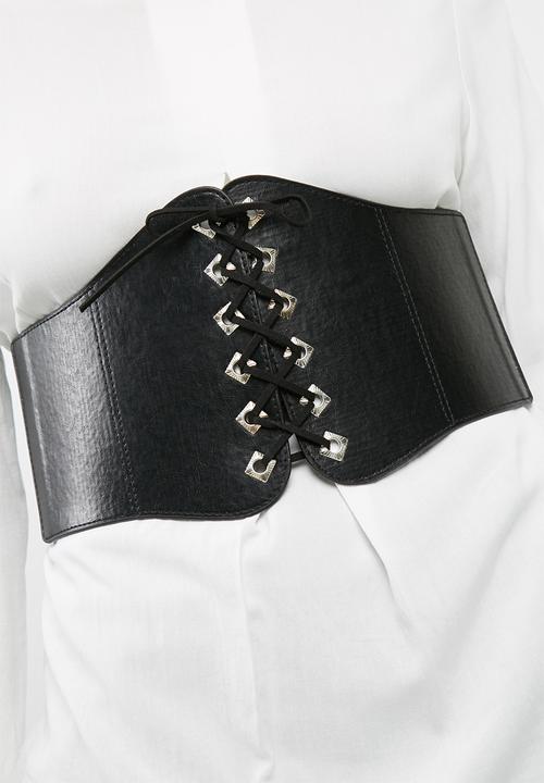 Missguided - Faux leather lace up belt