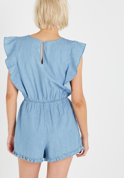 Cotton On - Woven rene ruffle playsuit