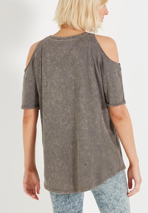 Cotton On - T-bar cold shoulder tee