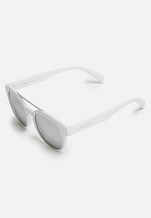 Lundun - Mirror lens sunglasses - white