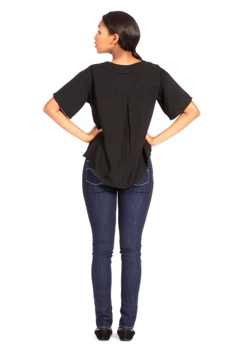 Margot Molyneux - Loose Collar Shirt – Black