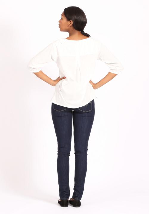 Margot Molyneux - Curve Shirt – White & Grey Print