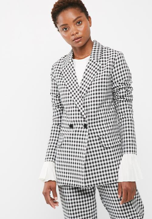 Gingham suit jacket - black / white gingham dailyfriday Jackets ...