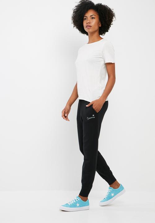 Converse - Essentials leopard star print joggers