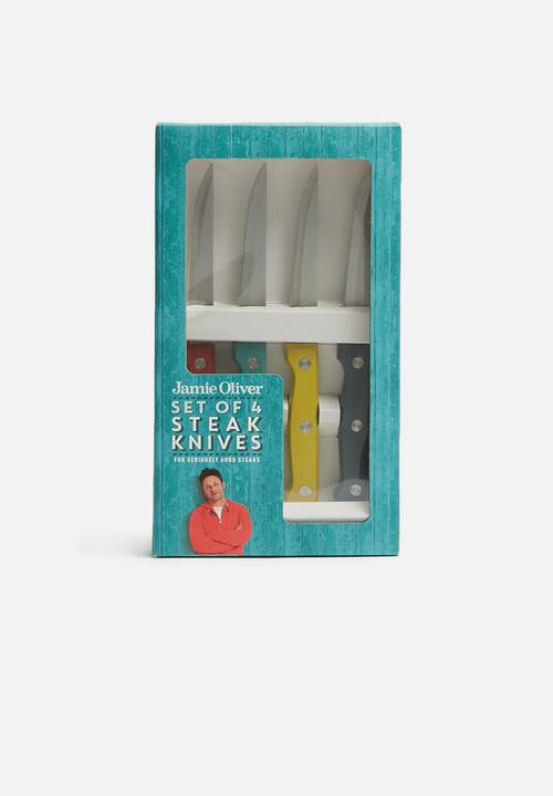 Jamie Oliver - 4 piece coloured steak knife set