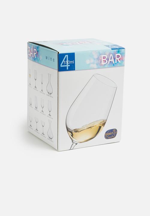 Bohemia Crystal - 350ml wine glass set of 4