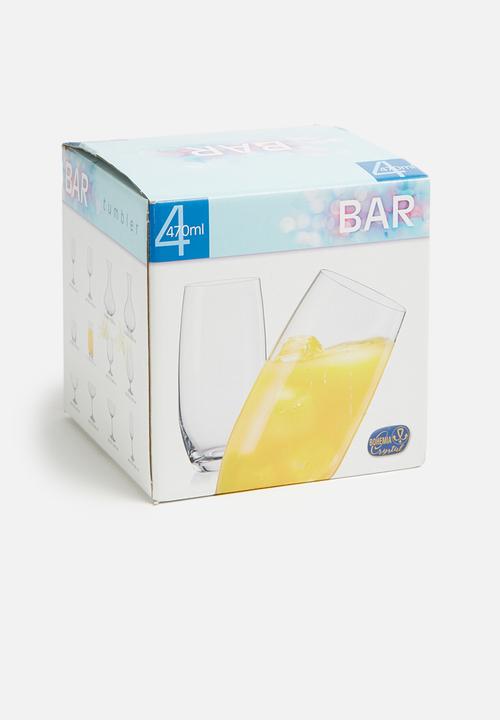Bohemia Crystal - 470ml long drink tumbler set of 4