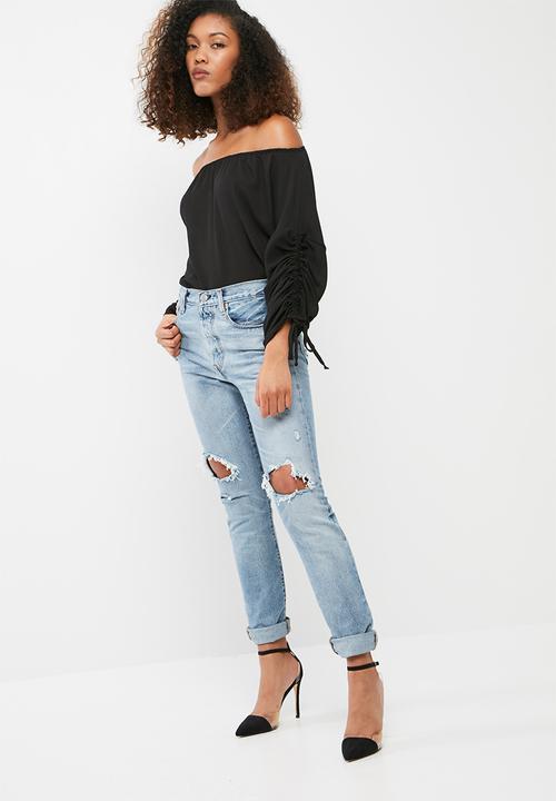 dailyfriday - Drawcord sleeve blouse