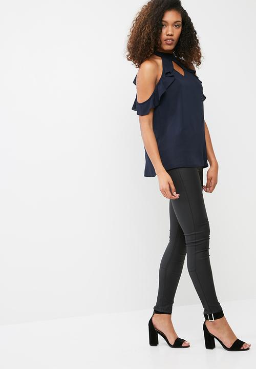 dailyfriday - Keyhole ruffle blouse