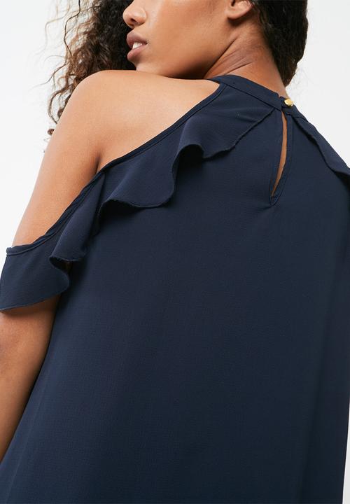 dailyfriday - Keyhole ruffle blouse