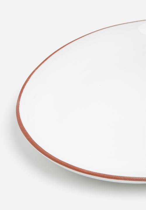 Urchin Art - Terracotta edge oval platter