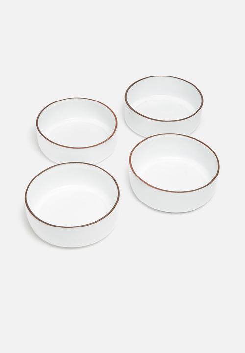 Urchin Art - Terracotta edge bowl set of 4