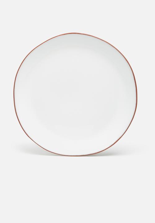 Urchin Art - Terracotta edge side plate set of 4