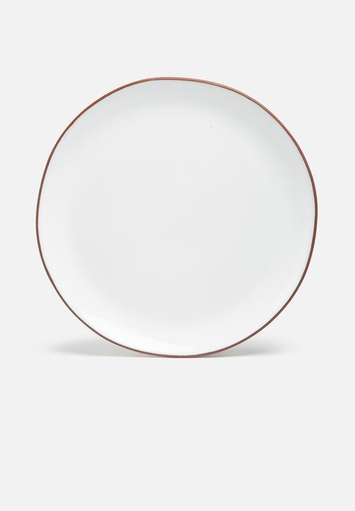 Urchin Art - Terracotta edge dinner plate set of 4