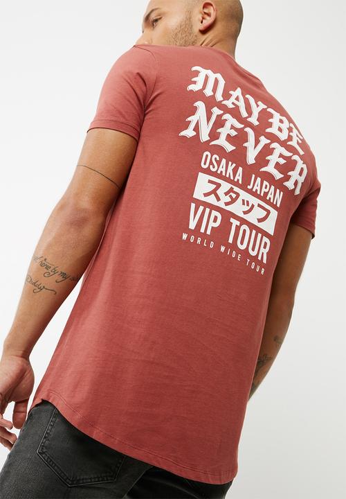 basicthread - Printed curved hem tee