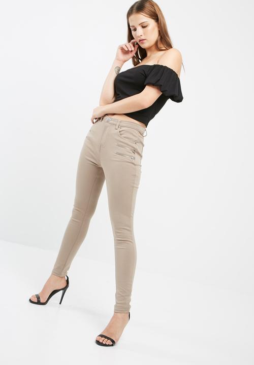 Missguided - Puffball sleeve bardot top