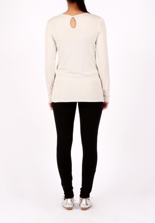 Two Clothing - Keyhole Tee – Cream
