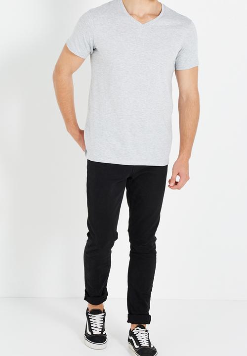 Cotton On - Essential vee neck tee - grey