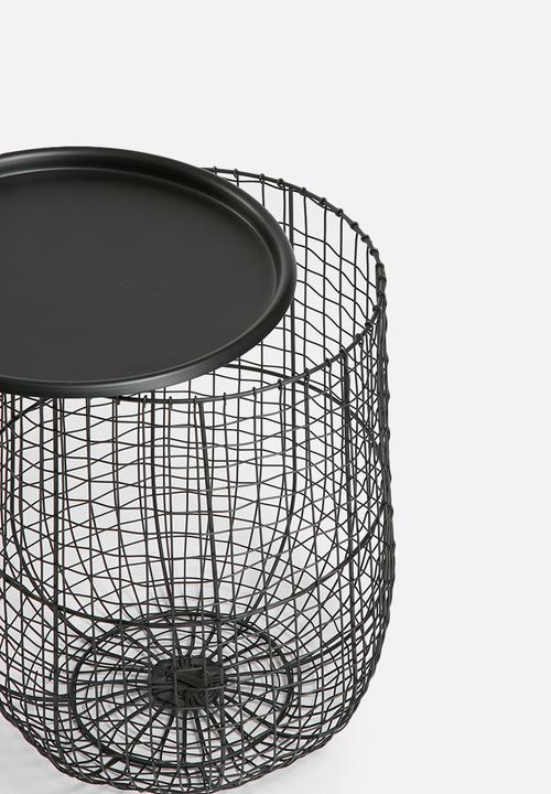 Sarah Jane - Black mesh side table