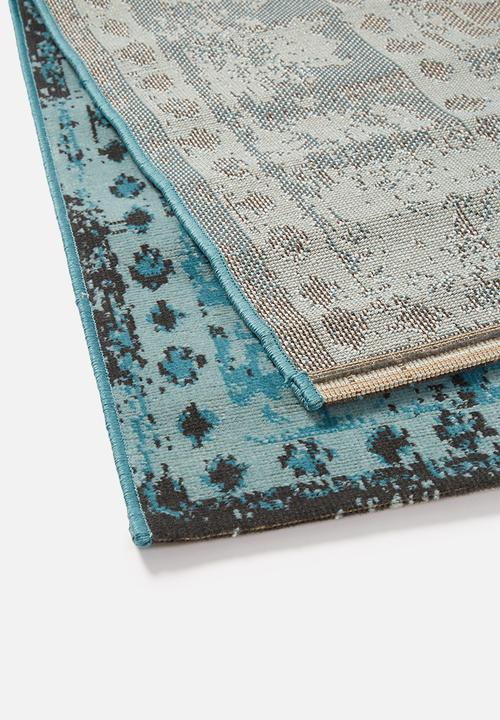 Sixth Floor - Vintage rug - blue/green mix