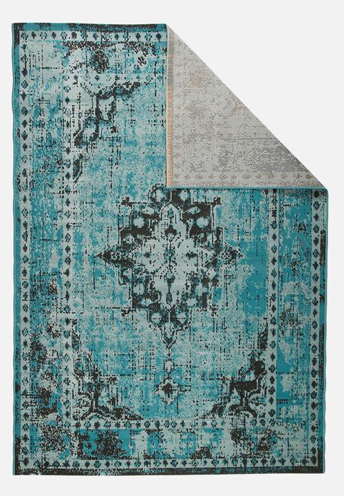 Sixth Floor - Vintage rug - blue/green mix