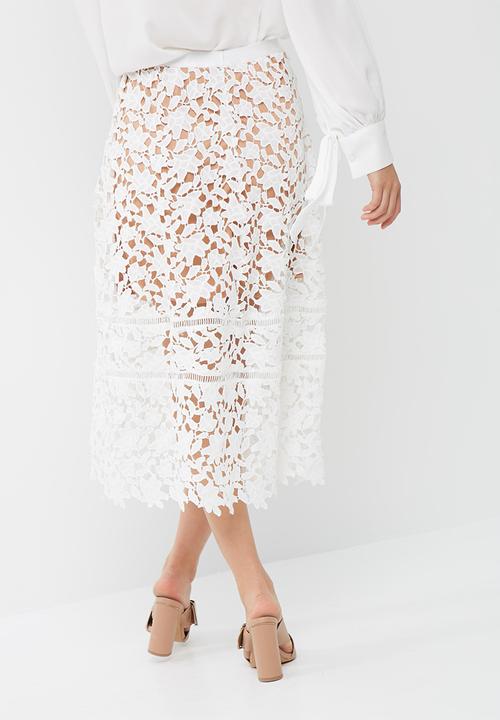 Missguided - Premium heavyweight crochet lace full midi skirt