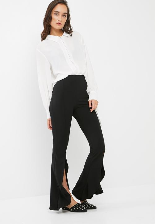 Missguided - Split front flare trousers