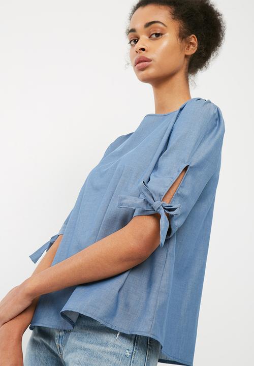 dailyfriday - Tie sleeve blouse