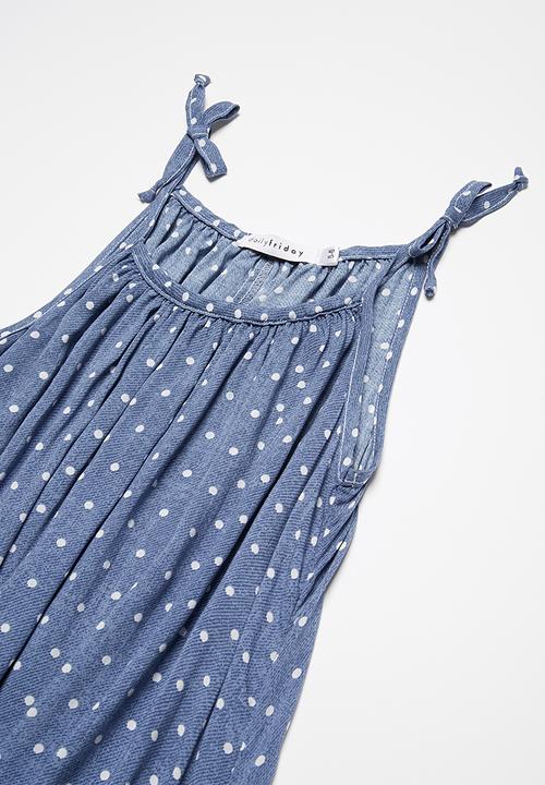dailyfriday - Shoulder tie jumpsuit
