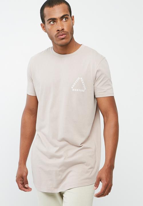 basicthread - Printed Curved Hem Tee