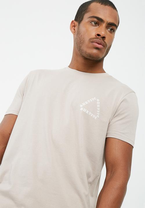 basicthread - Printed Curved Hem Tee